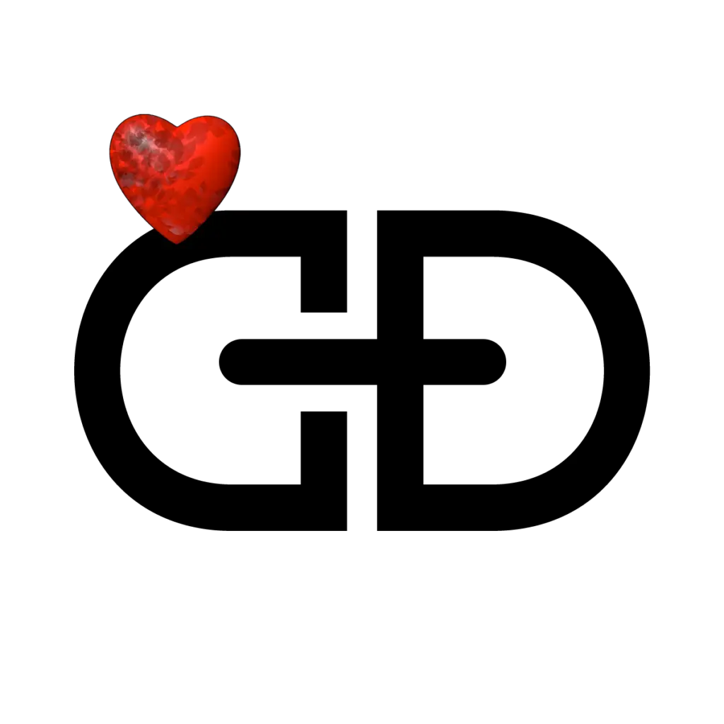 Digital Danang Logo - Black with Transparent Background and Heart