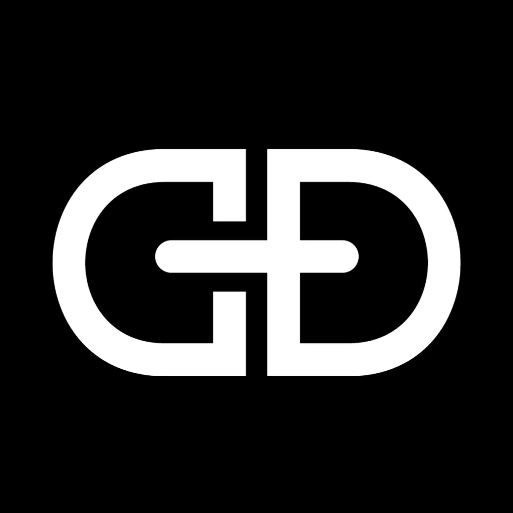 Digital Danang Logo - White with Black Background