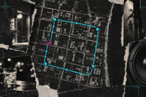 Editorial collage mapping an evening circuit through An Thượng.