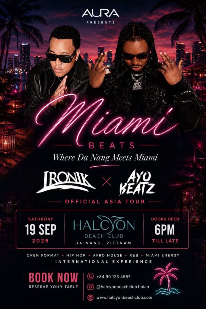 Miami Beats with IRONIK and AYO BEATZ at Halcyon Beach Club, September 19, 2026