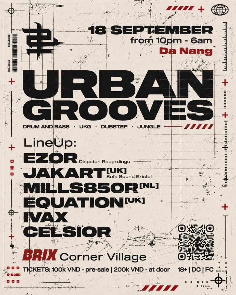 URBAN GROOVES at BRIX Corner Village with EZOR, JAKART, MILLS850R, EQUATION, IVAX and CELSIOR, September 18, 2026