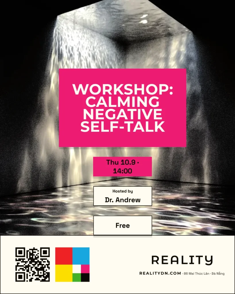 Workshop: Calming Negative Self-Talk event poster at REALITY