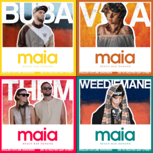 Maia On the Beach with BUBA, VIKA, THEM & WEEDIE